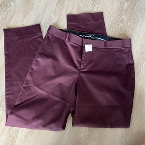 NWT Banana Republic maroon dress pants 8